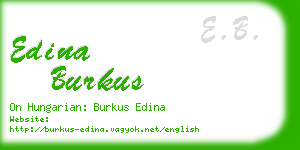 edina burkus business card